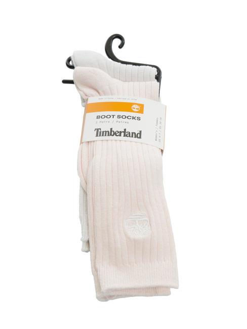 TIMBERLAND PACK RIBBED 2 paia di calzettoni cameo rose - Calze Donna