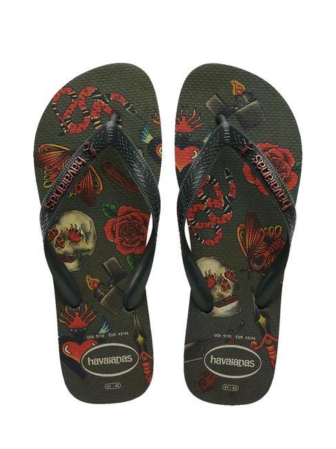 HAVAIANAS TOP TRIBO Infradito olivegreen - Scarpe Uomo