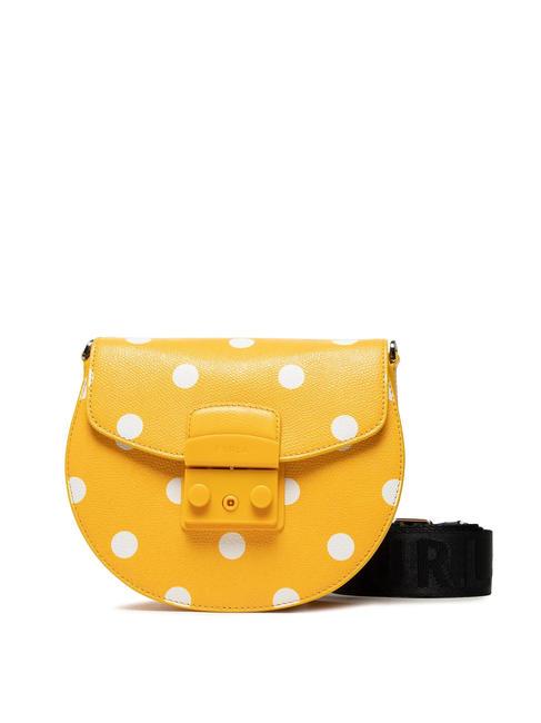 FURLA METROPOLIS Borsa mini in pelle stampata toni polline+nero - Borse Donna