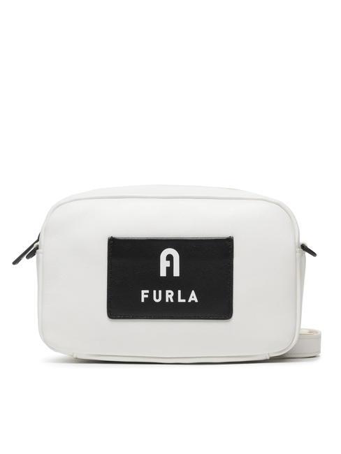FURLA IRIS Borsa camera case a tracolla talco/nero - Borse Donna