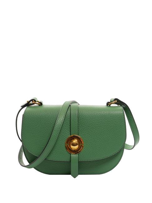 COCCINELLE MARGHERITA Borsa saddle in pelle martellata peppermint - Borse Donna