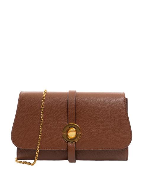 COCCINELLE MARGHERITA Borsa in pelle martellata tracolla catena BRULE - Borse Donna