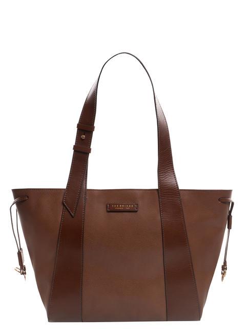 THE BRIDGE CARLOTTA Borsa shopping a spalla in pelle MARRONE - Borse Donna