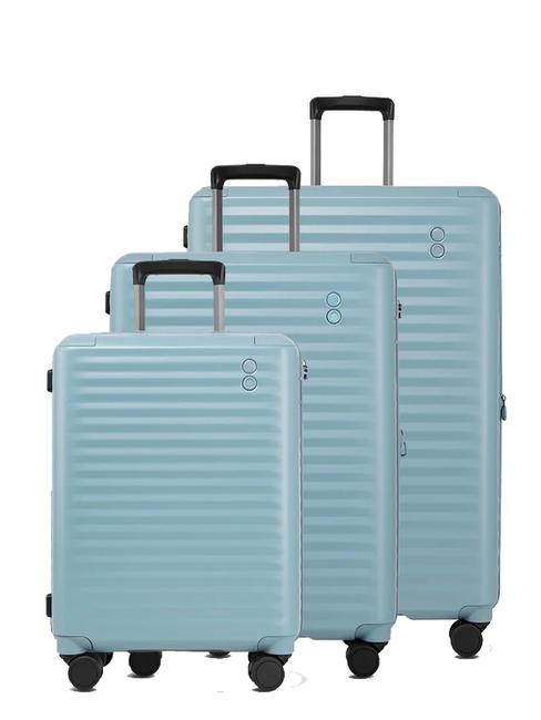 ECHOLAC CELESTRA BLX Set 3 trolley:cabin, medio e grande espandibili con sistema bloccante slate blue - Set Trolley