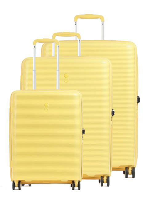 ECHOLAC FORZA Set 3 trolley: cabin+medio+grande espandibili yellow - Set Trolley