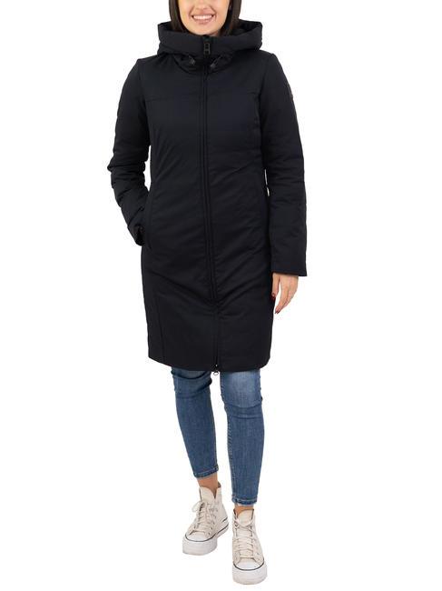 DEKKER MEHTA SE Cappotto stretch con cappuccio nero - Piumini Donna