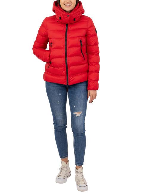 DEKKER NISTON NY Piumino corto con cappuccio rosso cina - Piumini Donna