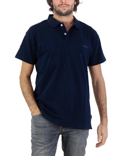 ASPESI BASIC Polo stretch manica corta navy - Polo Uomo