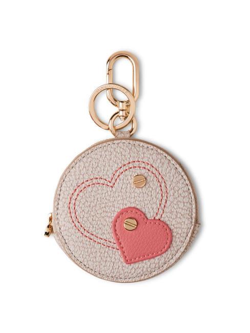 BORBONESE KEYRING Portachiavi charm cuore 15 sabbia/tea rose - Portachiavi