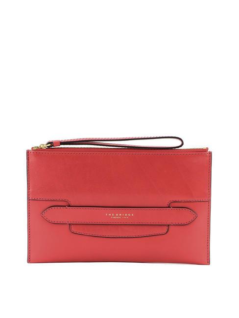 THE BRIDGE LUCREZIA Pochette in pelle salmone abb. oro - Borse Donna