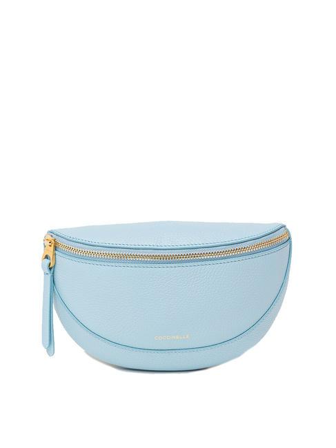 COCCINELLE SOLE Borsa mini tracolla pelle martellata aquarelle blue - Borse Donna