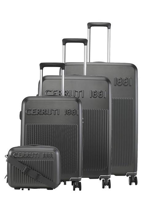 CERRUTI 1881 Set trolley cabin, medio, grande e beauty grigio - Set Trolley