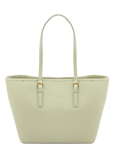LESAC CHIARA Borsa shopper in pelle dollaro artic teal - Borse Donna