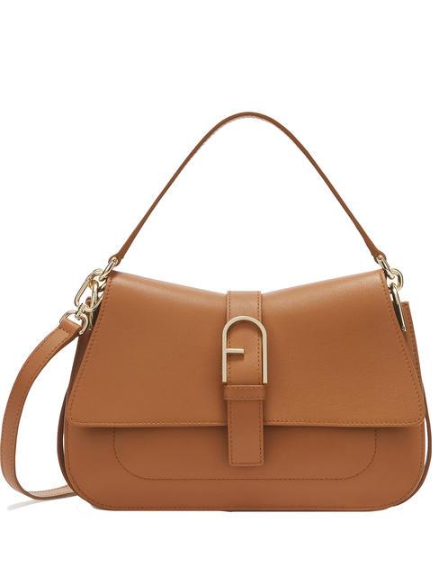 FURLA FLOW M Borsa a mano in pelle brandy - Borse Donna