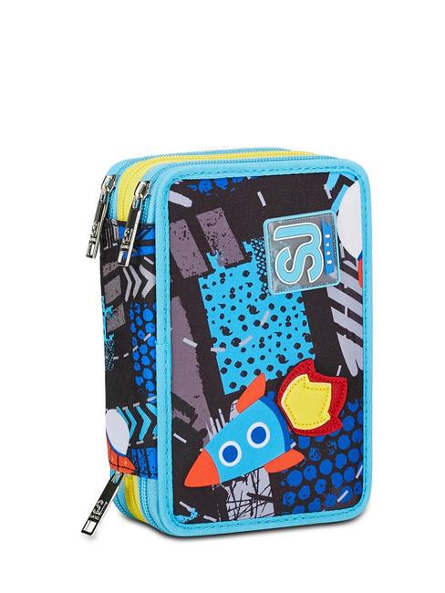 SJGANG GO TO SPACE BOY Astuccio con kit scolastico completo turchese fluo - Astucci e Accessori