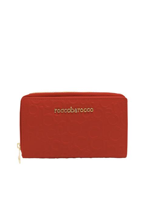 ROCCOBAROCCO RIBALTA  Portafoglio zip around rosso - Portafogli Donna