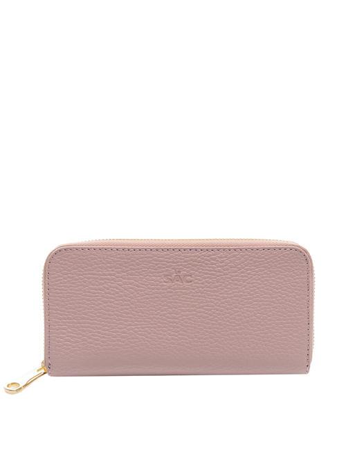 LESAC FIORDALISO  Portafoglio zip around in pelle millenial pink - Portafogli Donna