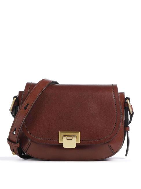 THE BRIDGE FEDERICA  Mini Bag a tracolla, in pelle MARRONE - Trolley Rigidi