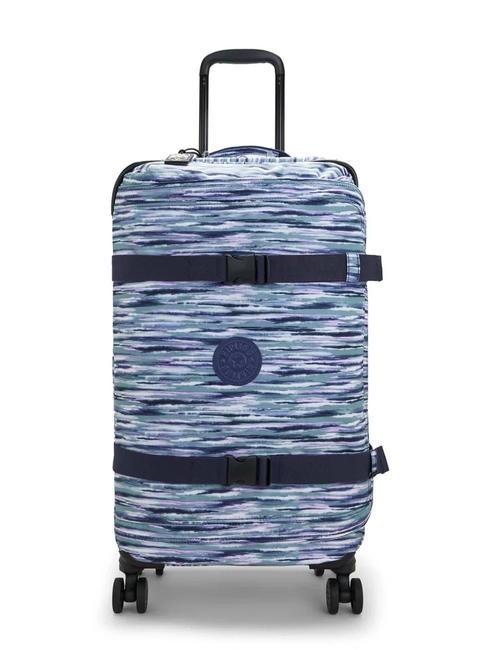KIPLING SPONTANEOUS M Trolley Medio brush stripes - Trolley Semirigidi