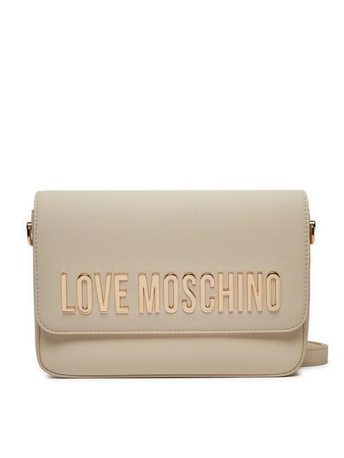 LOVE MOSCHINO LETTERING Borsa a tracolla avorio - Borse Donna
