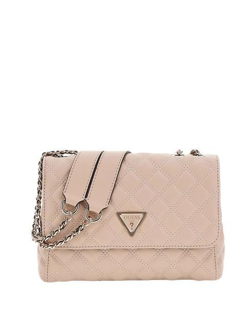 GUESS GIULLY  Borsa trapuntata con flap a tracolla  light beige - Borse Donna