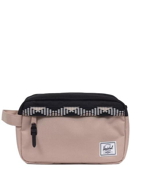 HERSCHEL CHAPTER Beauty da viaggio light taupe/black - Beauty Case