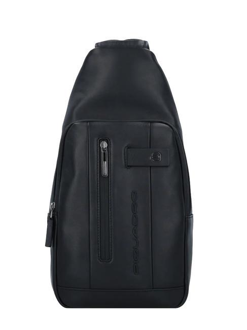 PIQUADRO URBAN Borsello monospalla in pelle nero - Zaini da lavoro porta PC