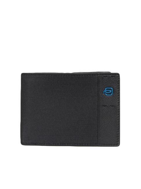 PIQUADRO P16 Portafoglio chevron nero - Portafogli Uomo