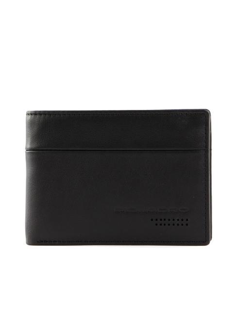 PIQUADRO URBAN Portafoglio con flap, in pelle nero - Portafogli Uomo