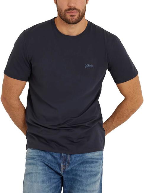 GUESS BASIC PIMA T-shirt in cotone stretch smartblue - Camicie Uomo