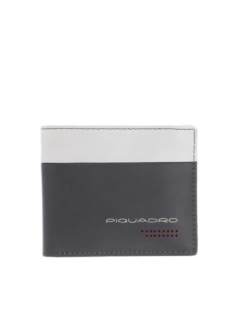 PIQUADRO URBAN Portafoglio in pelle grigio/nero - Portafogli Uomo
