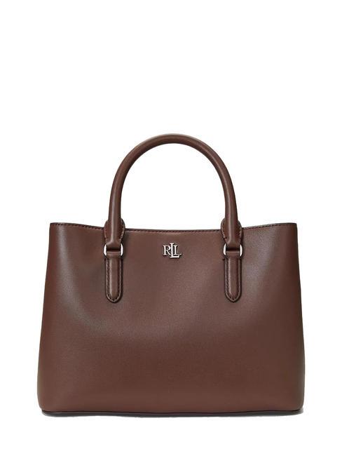 RALPH LAUREN MARCY Borsa a mano, con tracolla, in pelle dark mahogany - Borse Donna