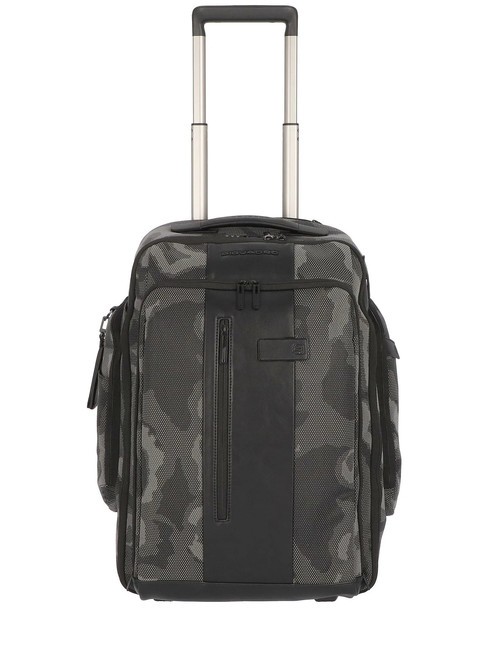 PIQUADRO BRIEF 2 Trolley cabina portabilità zaino camouflage reflected nero - Bagagli a mano