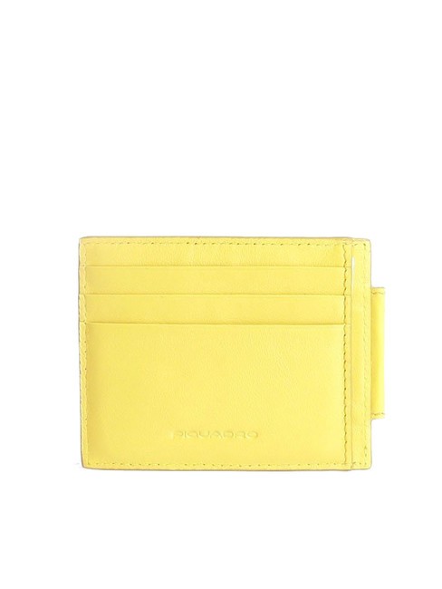 PIQUADRO URBAN Porta carte di credito in pelle Giallo - Portafogli Uomo