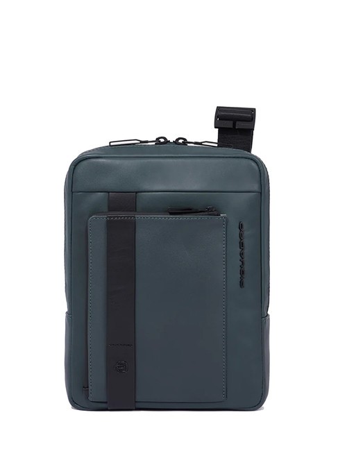 PIQUADRO DAVID Borsello in pelle porta iPad mini VERDE - Tracolle Uomo