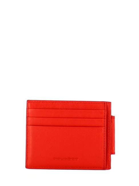 PIQUADRO URBAN Porta carte di credito in pelle ROSSO - Portafogli Uomo