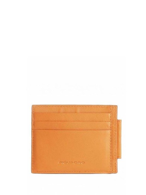 PIQUADRO URBAN Porta carte di credito in pelle ARANCIO - Portafogli Uomo