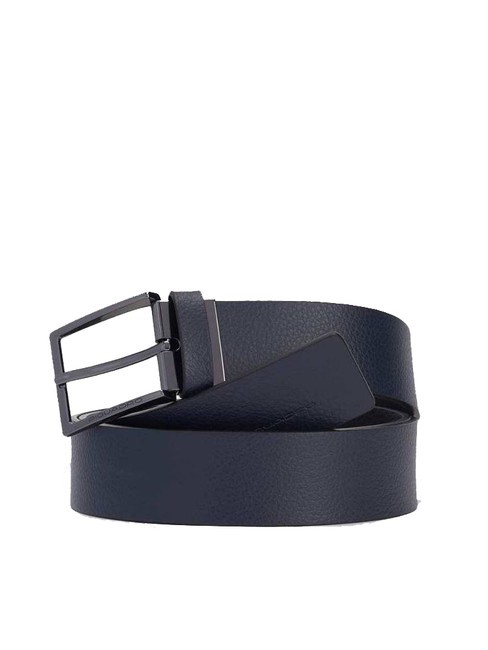 PIQUADRO MODUS RESTYLING Cintura reversibile in pelle nero/blu - Cinture