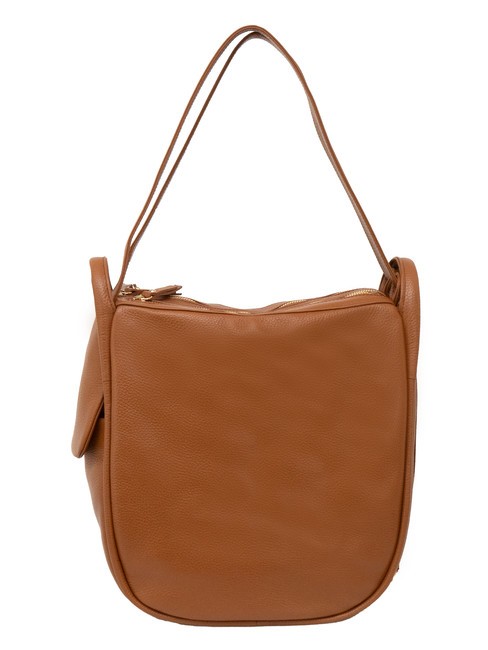 LESAC TRIO  Zaino sacca in pelle martellata cuoio25 - Borse Donna