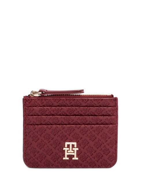 TOMMY HILFIGER TH ETERNITY Portacard con zip raspberry truffle - Portafogli Donna
