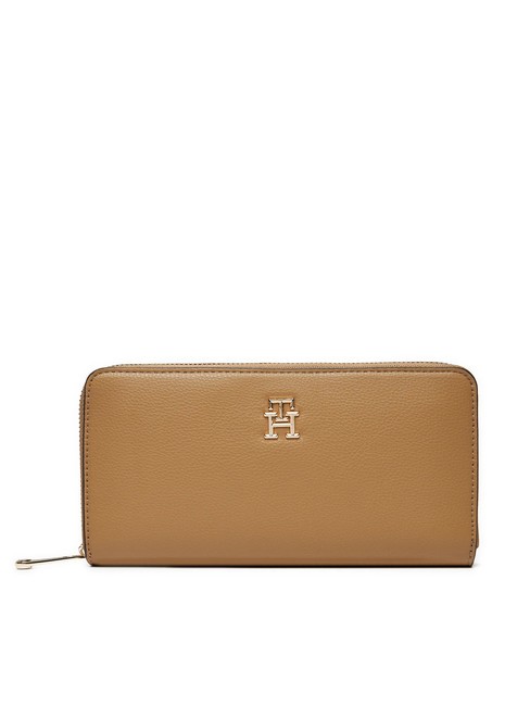 TOMMY HILFIGER TH SOFT LOGOTAPE Portafoglio zip around safari canvas - Portafogli Donna