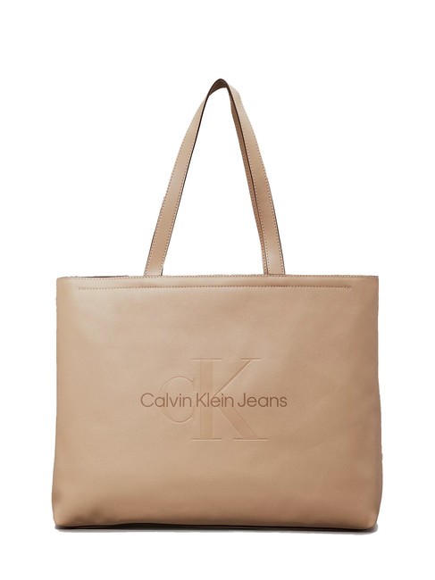 CALVIN KLEIN SCULPTED Tote Borsa a spalla crockery - Borse Donna
