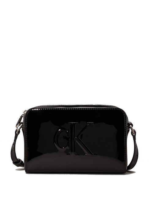 CALVIN KLEIN SCULTPTED Borsa camera case effetto vernice pvh black - Borse Donna