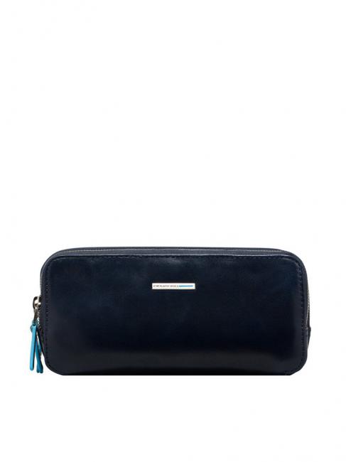 PIQUADRO BLUE SQUARE Mini borsello in pelle 3 zip blu - Porta tablet & Organizer