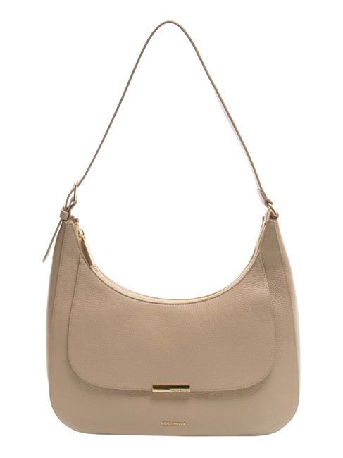COCCINELLE CHER Borsa a spalla in pelle martellata powder pink - Borse Donna