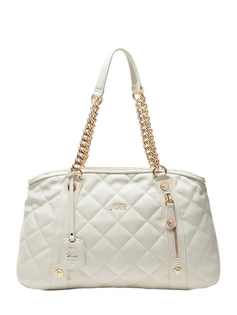 LIUJO KATE Borsa trapuntata manici catena cream - Borse Donna