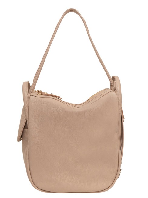 LESAC TRIO  Zaino sacca in pelle martellata rosa - Borse Donna