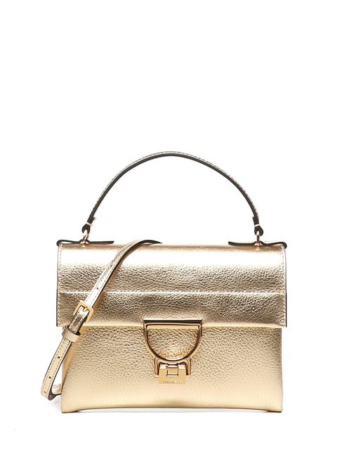 COCCINELLE ARLETTIS Mini bag in pelle martellata golden - Borse Donna