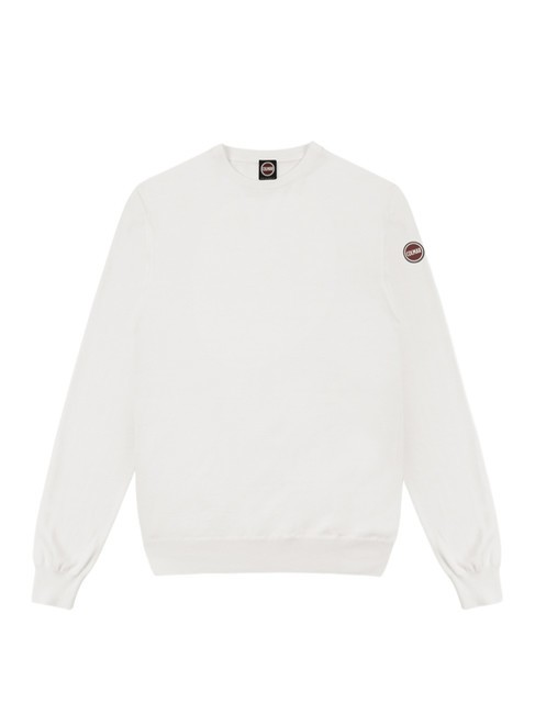 COLMAR SUPERFINE Pullover a girocollo in cotone white - Maglie Uomo