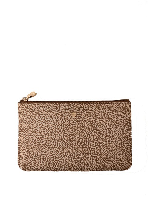 BORBONESE CLASSICA Pochette a mano beige brown - Borse Donna